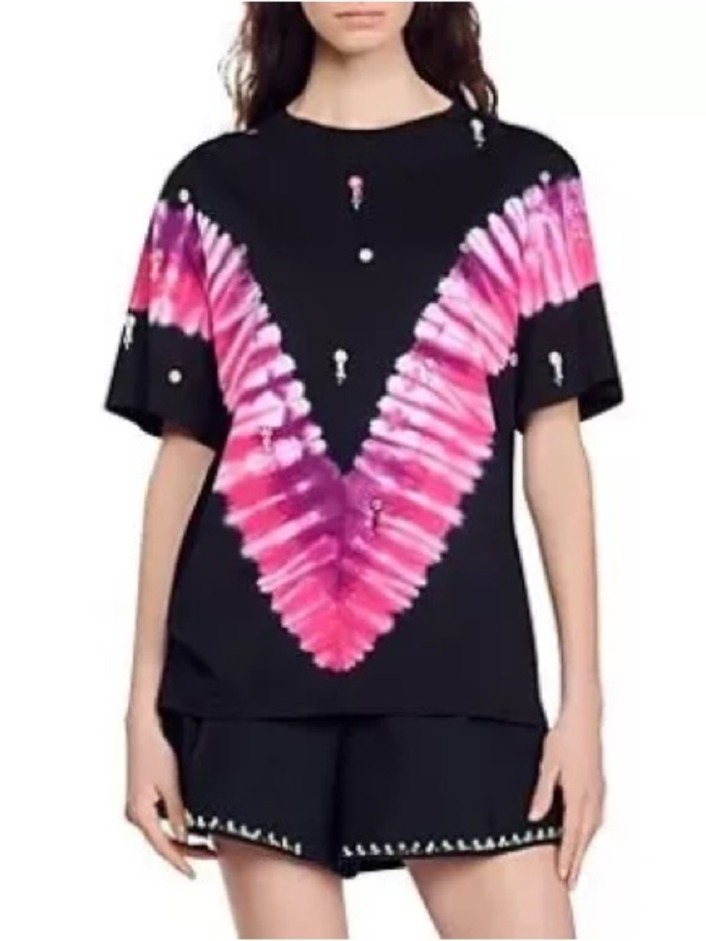 NWT Sandro Paradise Embroidered T-Shirt Size 3 (L)